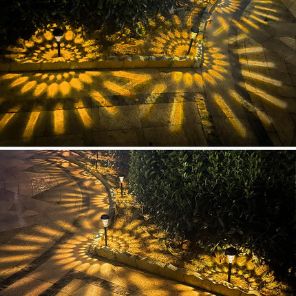 ROOR Ultra Bright Solar Lights 16 Pack, Outdoor Solar Pathway Lights, Warm White Yard Lights, IP67 Waterproof LED Garden Lights for Path Backyard Christmas Lawn Landscape Decorative