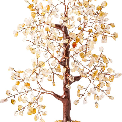 Citrine Crystal - Gem Tree - Crystal Tree of Life - Feng Shui Money Tree - Good Luck Stones and Crystals - Bonsai Tree Sculpture - Aesthetic Room Decor - Reiki Decor - Good Luck s