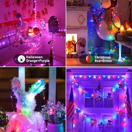 Fairy Lights- 33 FT 100 LED String Lights with Remote, 22 Color Changing Christmas Twinkle Lights for Bedroom Party Classroom Indoor Outdoor