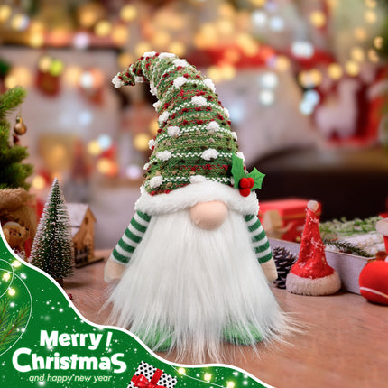 Gnome Christmas Decorations, Handmade Gnome Christmas Ornaments Swedish Tomte Elf Stuffed Dwarf for Home Holiday Decor, Thanksgiving Valentines Birthday Christmas Plush Gnome s for Women