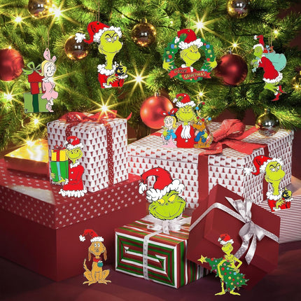 Christmas Tree Decorations -24PCS Christmas Cute Wooden Hanging Ornaments for Tree, Holiday Xmas Ornaments Christmas Decor Indoor Home Party s