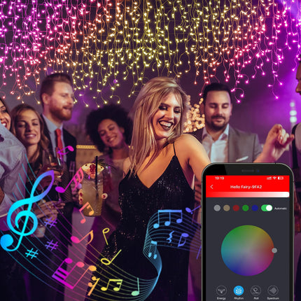 Brightown Smart Icicle Lights for Outside, 33Ft 304 LED RGB Smart Christmas Lights with 58 Preset Modes, App or Remote Control, Music Sync, Memory and Timer Function for Indoor/Outdoor Use