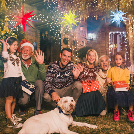 Christmas Star Tree Topper Moravian Star Light, LED Bluetooth App & RGB Remote Control Star Lights, Music Sync Color Changing, Indoor and Outdoor Hanging Xmas Bethlehem Star(20 inch)