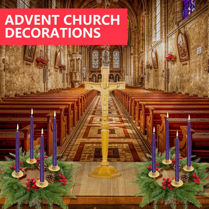 Rocinha Christmas Wreath Candle Centerpiece - Holiday Decorations for Traditions