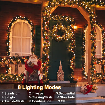 ZAIYW 2 Pack Christmas Lights 23ft 70 LED, Battery Operated Mini String Lights Waterproof Christmas Tree Lights with Timer for Indoor Outdoor Home Party Garden Yard Xmas Decoration, Warm White