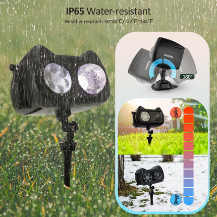 Christmas Projector Lights, NACATIN 2-in-1 HD Effects (72 Patterns + 10 Water Waves) Water-Resistant Holiday Projector Lights Outdoor with Remote Control for Xmas Halloween Birthday Party