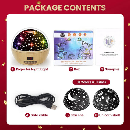 Star Projector Night Light for Kids with Timer, Rotating Unicorn Nightlight for Baby Ceiling Lamp Bedroom Nursery Birthday Christmas s for Boys Girls Adults