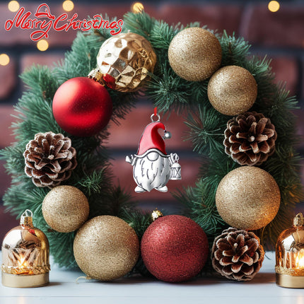 Christmas Tree Topper- Solid Pewter Christmas Tree Ornament Handcrafted Pewter Christmas Pendants Decoration DIY Craft Hanging Ornaments for Christmas Trees