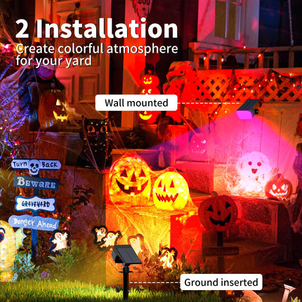 Solar Spot Lights Outdoor Color Changing, [7 Mode/12 Pack] Christmas Landscape Spotlights, Solar Lights Outdoor Waterproof, Solar Led Powered Flood Light for Outside Pathway Yard Garden Walkway