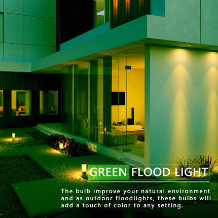 4 Pack PAR38 Green Flood Lights Outdoor,Dimmable Flood Green Light Bulb,20W(Equivalent to 200W),E26 Base Green LED Light,Christmas Light Bulbs,Outdoor Porch,Holiday Lighting,Flood Light Bulb
