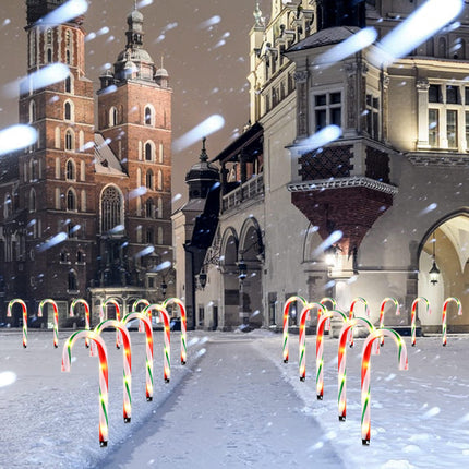 Ultimate Unicorn 10" Christmas Candy Cane Lights (10PCS) for Landscape Decoration, Outdoor Pathway Makers Lights, Candy Cane Walkway Lights Red & Green(Include Stakes)