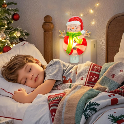 MUMTOP Christmas Night Lights Plug Into Wall - Snowman Night Light Nightlight for Christmas Bedroom or Bathroom Holiday Decoration