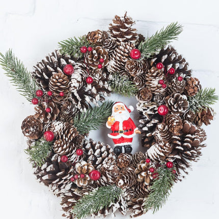 30PCS Christmas Pine Cones Decorations, Natural Snow Pinecones Bulk - 10pcs Large Pine Cones and 20pcs Mini Pine Cones for Xmas, Holiday, Winter Crafts, Table, Wreath,Bowl Decor,,Thansgiving,Party