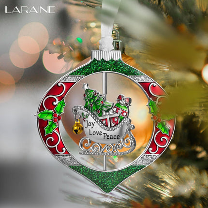 Laraine Christmas Tree Ornaments – Decorative Rotating Hanging Pendant of Car Charm Holiday Rotatable Keepsake Home Decor (Sleigh ())