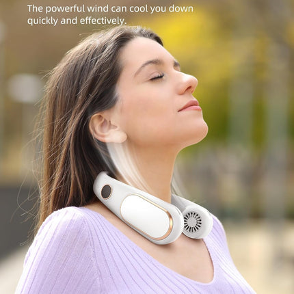 Koonie Neck Fan Rechargeable 5 Speeds, Portable Personal Fan, Hands Free Bladeless Fan, Battery Operated Wearable Fan Adjustable