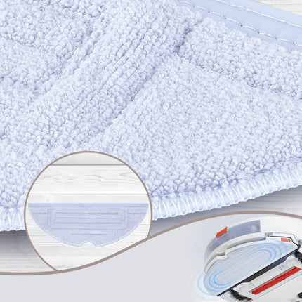 6Pcs Mop Cloth Pad For Roborock S7 S7+ S7 Maxv S7 Maxv Plus S7 Maxv Ultra S7 Pro Ultra S8 S8+ Robot Vacuum Microfiber Vibrarise Mopping Pad Accessory Blue Gray.