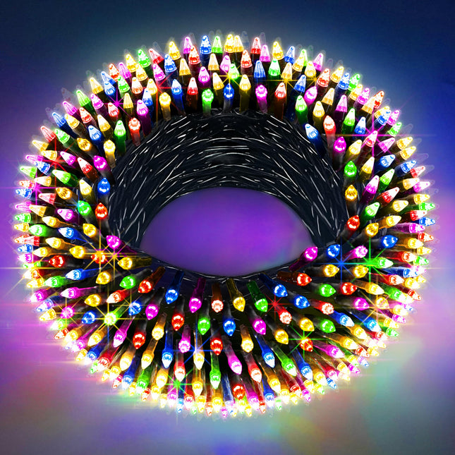 300LED String Lights Indoor Outdoor Use, 8 Lighting Modes 100FT Fairy Lights for Outside, Christmas Tree Lights Outdoor IP44 Waterproof for Xmas Patio Yard Fence Deck Balcony Garden Decor Multicolor