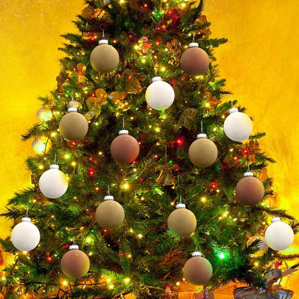 Velvet Christmas Ornaments,Velvet Ornaments for Christmas Tree, Wreath & Party Decorations,with Hanging Loop (Velvet 001, 12pcs)
