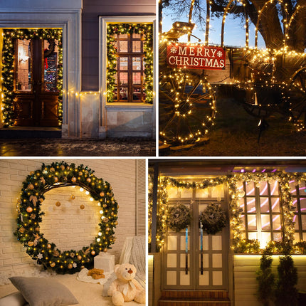 ZAIYW 2 Pack Christmas Lights 23ft 70 LED, Battery Operated Mini String Lights Waterproof Christmas Tree Lights with Timer for Indoor Outdoor Home Party Garden Yard Xmas Decoration, Warm White