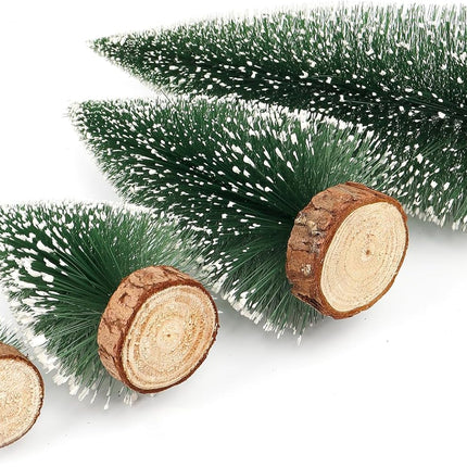 Small Christmas Tree - Christmas Table Decorations, Fake Flocked Xmas Tree Decor Mini Tinsel Christmas Tree for Kitchen Mantel Office Bedroom Window Table Top