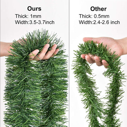Artiflr 33Ft Christmas Garland Clearance, Artificial Pine Garland Greenery Holiday Decor for Home Fireplaces Holiday Party Decoration Outdoor or Indoor
