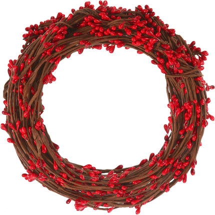 WILLBOND 64 Feet Ply Pip Berry Garland for Christmas Winter Indoor Outdoor Decor Head Wreaths Wedding Crowns(Red,30 Packs)