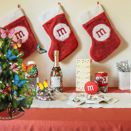 3D Popup Christmas Tree with Detachable Butterfly Ornaments,Paper Christmas Tree with Envelope and Card Christmas Decorations Indoor,Holiday Christmas Decorations Pop Up Winter Tree s for Her