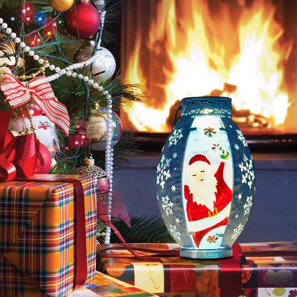 Christmas Solar Lanterns Outdoor Waterproof, Santa Claus Hanging Solar Christmas Lantern Lights for Outside Yard Patio Porch Garden, Solar Christmas Decorations s for Kids Women Adults