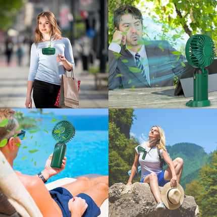 Portable Fan, Mini Fan Personal Fan Handheld Fan Usb Rechargeable Small Fan Foldable Desk Fan 5000Mah Battery 16H Max Cooling