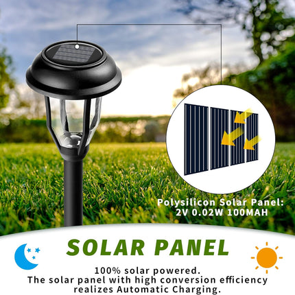 Solpex 8 Pack Solar Pathway Lights, Solar Path Lights Waterproof, Solar Garden Lights Outdoor For Garden, Yard, Pathway, Landscap