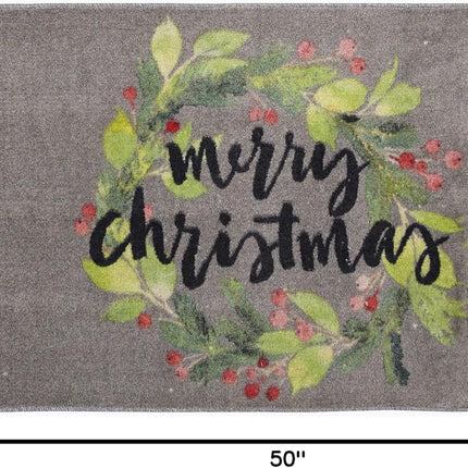 Mohawk Home Christmas Wreath Gray Area rug, 2'6x4'2