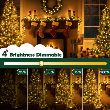 140FT Christmas Lights Indoor Outdoor Waterproof, 400 LED 8 Modes Warm Twinkling String Lights for Room Decorations, Ideal for Christmas Trees, Wedding, and Party