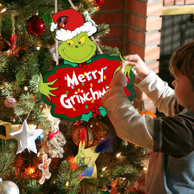 Christmas Decorations Indoor Home Decor - Wooden Merry Christmas Door Sign Gnome Hanging Christmas Decorations for Xmas Christmas Tree Wall Door Home Decorations