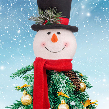 Christmas Snowman Christmas Tree Topper Decorations, Funny Tree Toppers Christmas Decorations Snowman Christmas Decorations