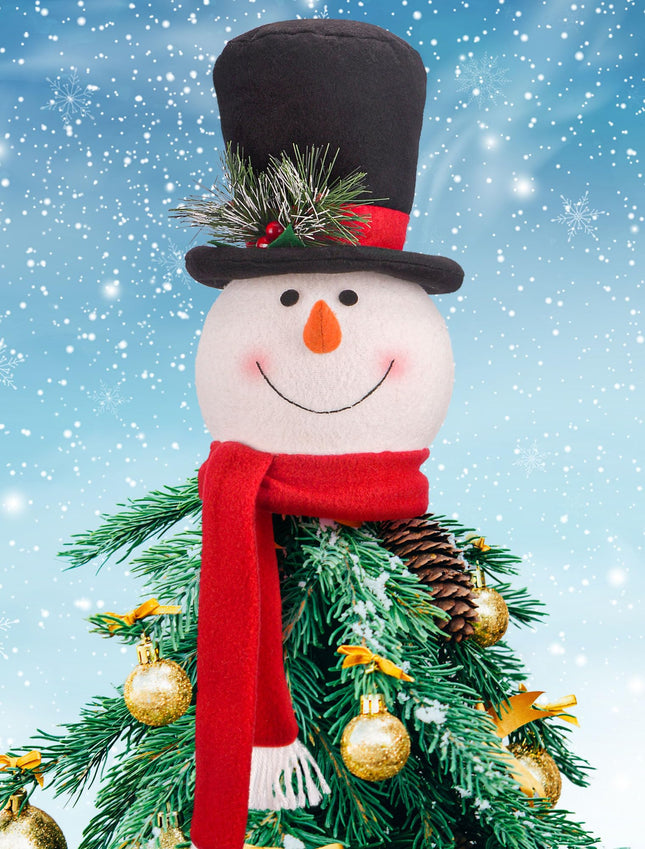 Christmas Snowman Christmas Tree Topper Decorations, Funny Tree Toppers Christmas Decorations Snowman Christmas Decorations
