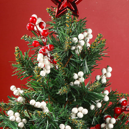 360 Pieces Artificial Holly Berries Christmas Winter Fake Berries Bunch Faux Cranberries Bunch on 60 Stems for Table Centerpiece (White)