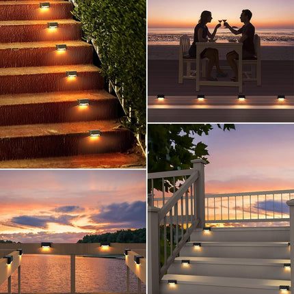 Deck Lights Solar Powered, 20 Pack Solar Deck Lights Outdoor Waterproof Led，Step Lights Solar Powered Used Outside, Solar Lights