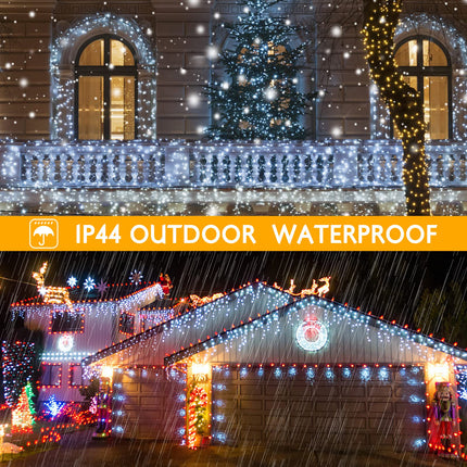 400 LED Icicle Lights Outdoor 32.8Ft 75 Drops Icicle Christmas Lights 8 Modes Waterproof Fairy String Lights for Indoor Bedroom Garden Wedding Porch Decoration