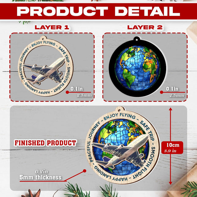 Plane Christmas Tree Ornaments - Airplane Ornaments for Christmas Tree - Plane Suncatcher Ornament - s for Plane Lovers - Christmas Ideas s for Plane Lovers - Plane Christmas Decorations