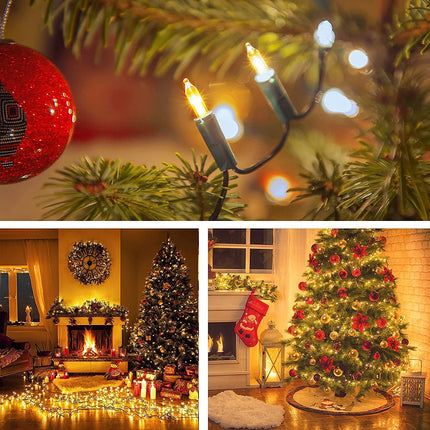 KOUQIYA Battery Operated Christmas Lights, 33ft 100 LED Battery Operated String Lights with Auto-Timer 8 Modes Waterproof String Lights for Xmas Outdoor Indoor Garden Party Decor, Warm White