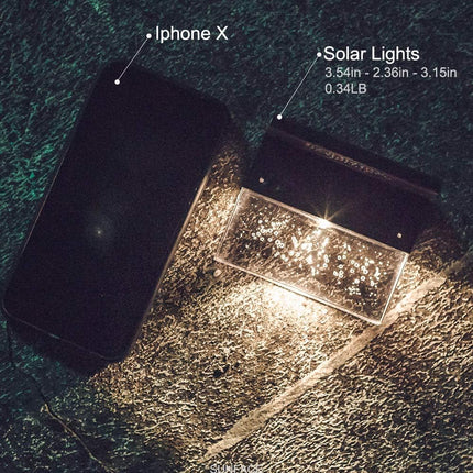 Solar Deck Lights Outdoor, 2 Modes Led Solar Fence Lights Waterproof, Garden Solar Decorative Step Lights 6Pack