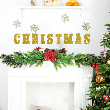 Syhood Christmas Artificial Pine Branches 4 Styles Pine Needles Faux Pine Tree Branches Garland Fake Greenery Picks for Mantle Garland Indoor Home Xmas Holiday Wall Decor(Green, 60 Pieces)