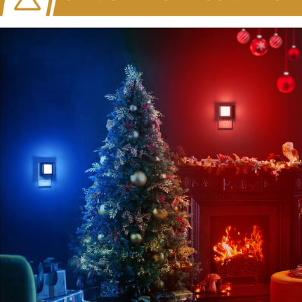 DORESshop Blue Night Light [2 Pack], Night Lights Plug Into Wall, Night Light, Dusk to Dawn Sensor, LED Night Light Adjustable Brightness, Bedroom, Bathroom, Hallway, Stairs, Christmas, Party