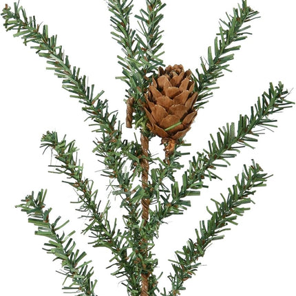 Vickerman 1.5 Foot Tall Caramel Pine Artificial Christmas Tree Unlit, Seasonal Indoor Home Decor with Decorative Burlap Base - Featuring Decorative Pine Cones