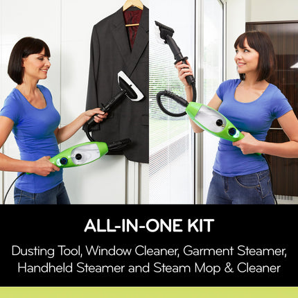 H2O X5 Steam Mop And Handheld Steam Cleaner For Cleaning Hardwood And Kitchen Tile Floors, Grout Cleaner, Upholstery Cleaner And Carpets