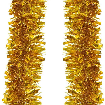 Crafare Gold Metallic Tinsel Garland 40 Feet Twist Garland Ceiling Hanging for Holiday Christmas Tree Decorations Wedding Birthday Party Supplies