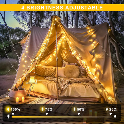 JMEXSUSS 163ft 500 LED Warm White Christmas Lights Outdoor, Plug-in Outdoor String Lights with Remote Control, Clear Wire 8 Modes Christmas Tree Lights for Christmas Bedroom Tree