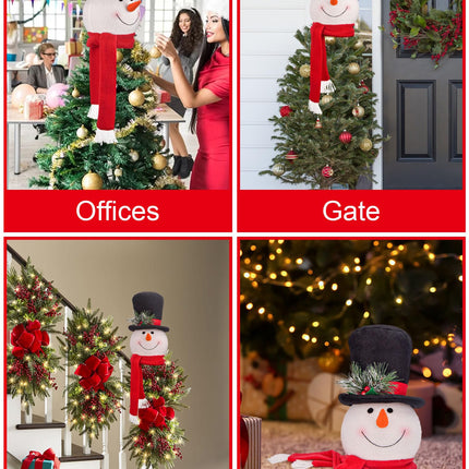 Christmas Snowman Christmas Tree Topper Decorations, Funny Tree Toppers Christmas Decorations Snowman Christmas Decorations