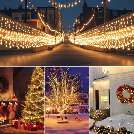C9 Led Replacement Christmas Light Bulbs, 50-Pack C9 Shatterproof Led Bulbs with E17 Candelabra Base for Christmas String Lights, Waterproof & Dimmable Christmas Village Bulbs - Warm White