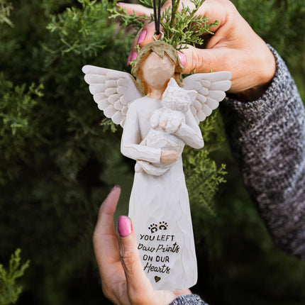 Cat Christmas Tree - Cat Ornament, Christmas Tree Topper Angel, Christmas Tree for Cats, Cat Christmas Ornament, Christmas Cat Tree, Cat Figurines, White Cat Ornament